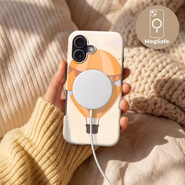 Telefoonhoesje Toughcase - Luchtballon - Slingers - Avontuur - Illustratie - Oranje — 8