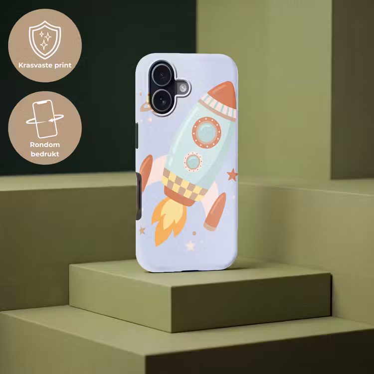 Telefoonhoesje Toughcase - Raket - Ruimte - Planeet - Illustratie — 7