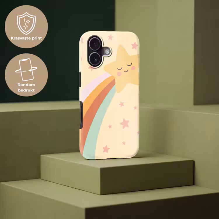 Telefoonhoesje Toughcase - Ster - Regenboog - Nacht - Illustratie - Pastel — 7