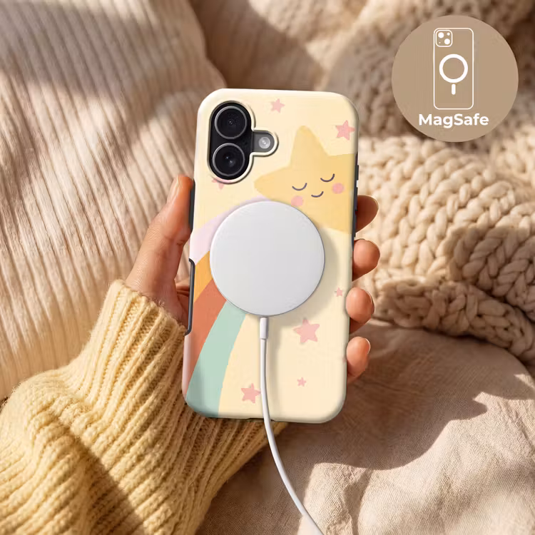 Telefoonhoesje Toughcase - Ster - Regenboog - Nacht - Illustratie - Pastel — 8