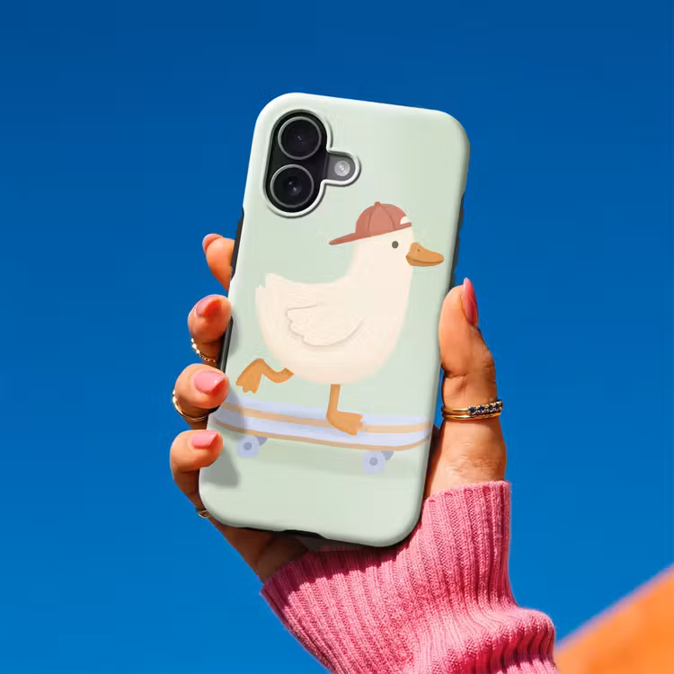 Telefoonhoesje Toughcase - Vogel - Skateboard - Dieren - Cartoon - Speels — 2