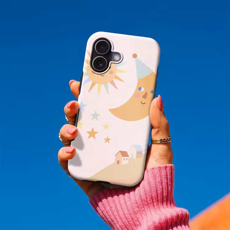 Telefoonhoesje Toughcase - Zon - Maan - Sterren - Kinderkamer - Pastel — 2
