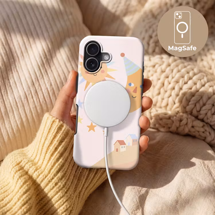 Telefoonhoesje Toughcase - Zon - Maan - Sterren - Kinderkamer - Pastel — 8