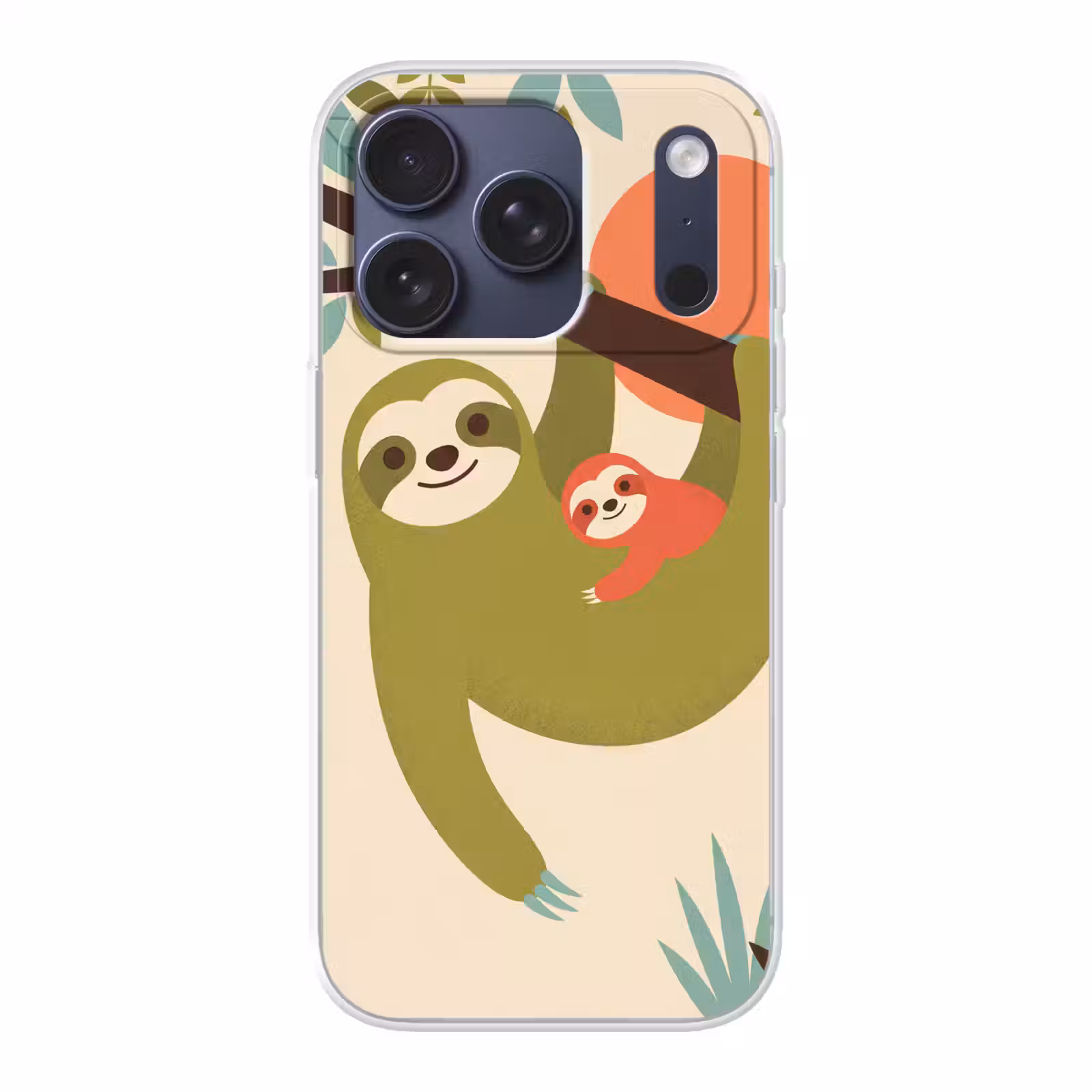 Telefoonhoesje - Dieren - Moeder - Baby - Natuur - Groen — 1