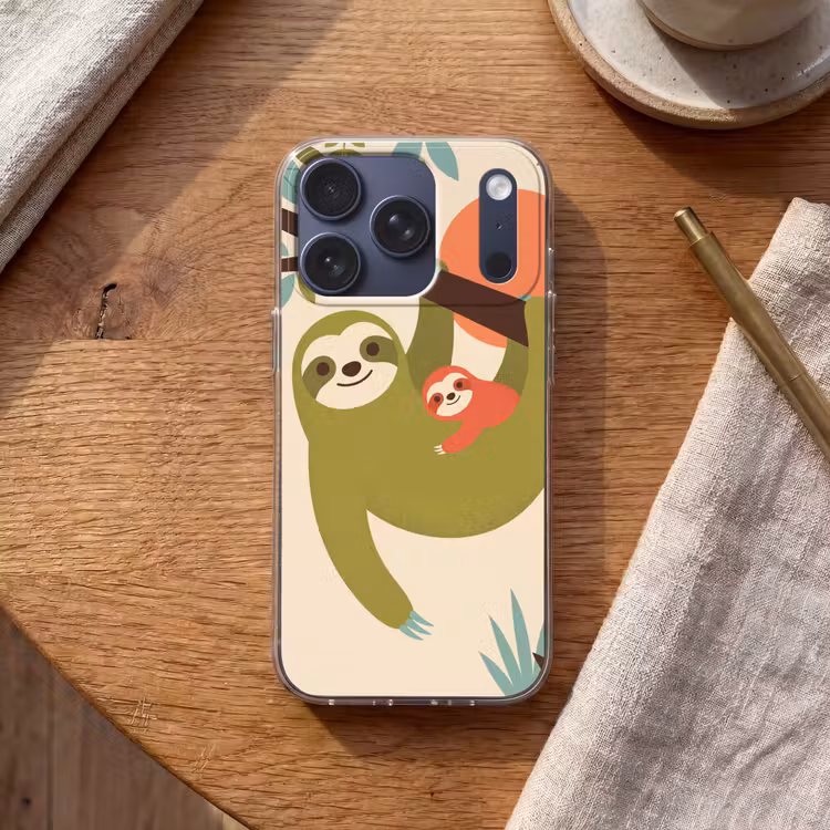 Telefoonhoesje - Dieren - Moeder - Baby - Natuur - Groen — 2