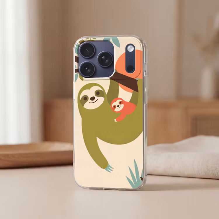 Telefoonhoesje - Dieren - Moeder - Baby - Natuur - Groen — 3