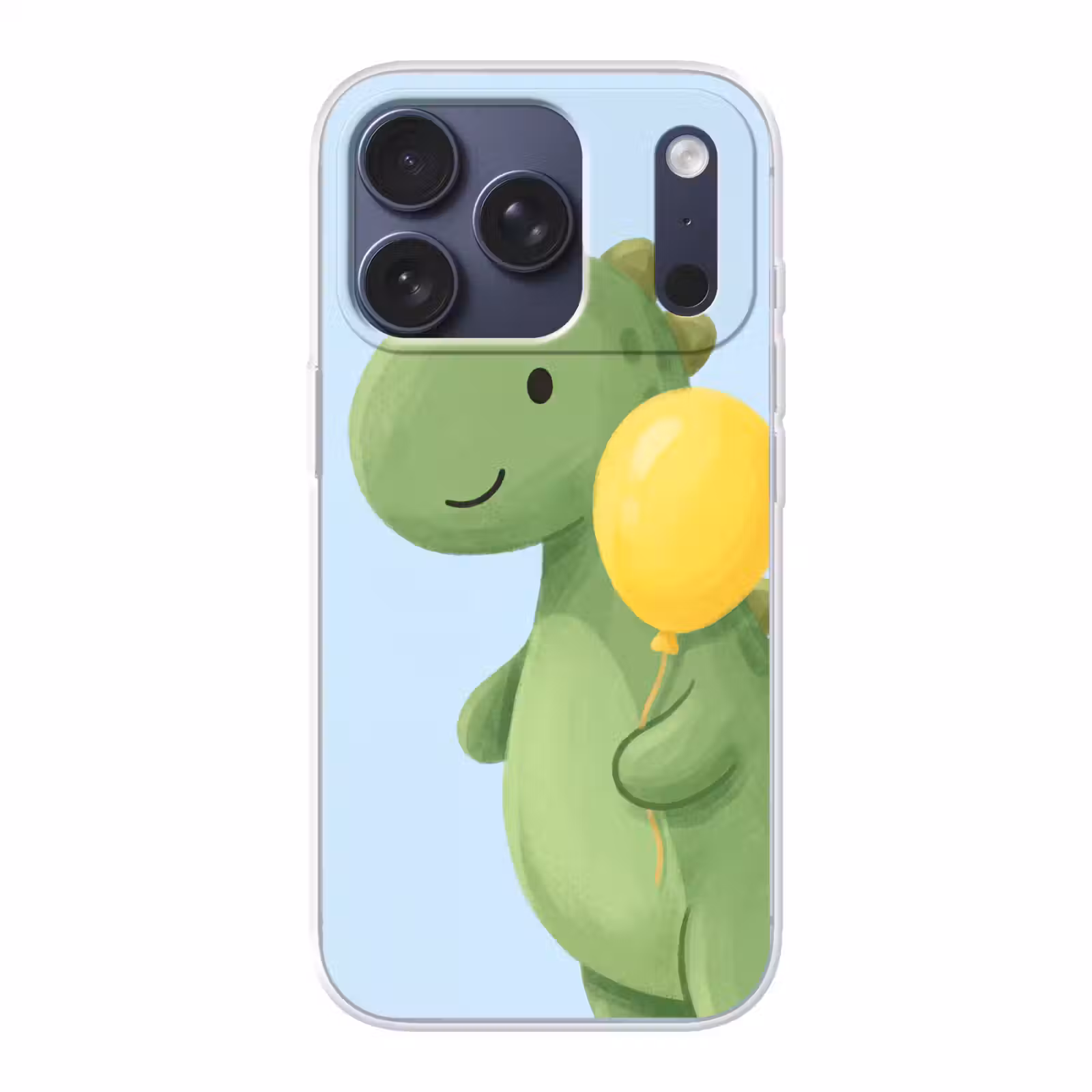 Telefoonhoesje - Dinosaurus - Ballon - Kinderkamer - Illustratie - Groen — 1
