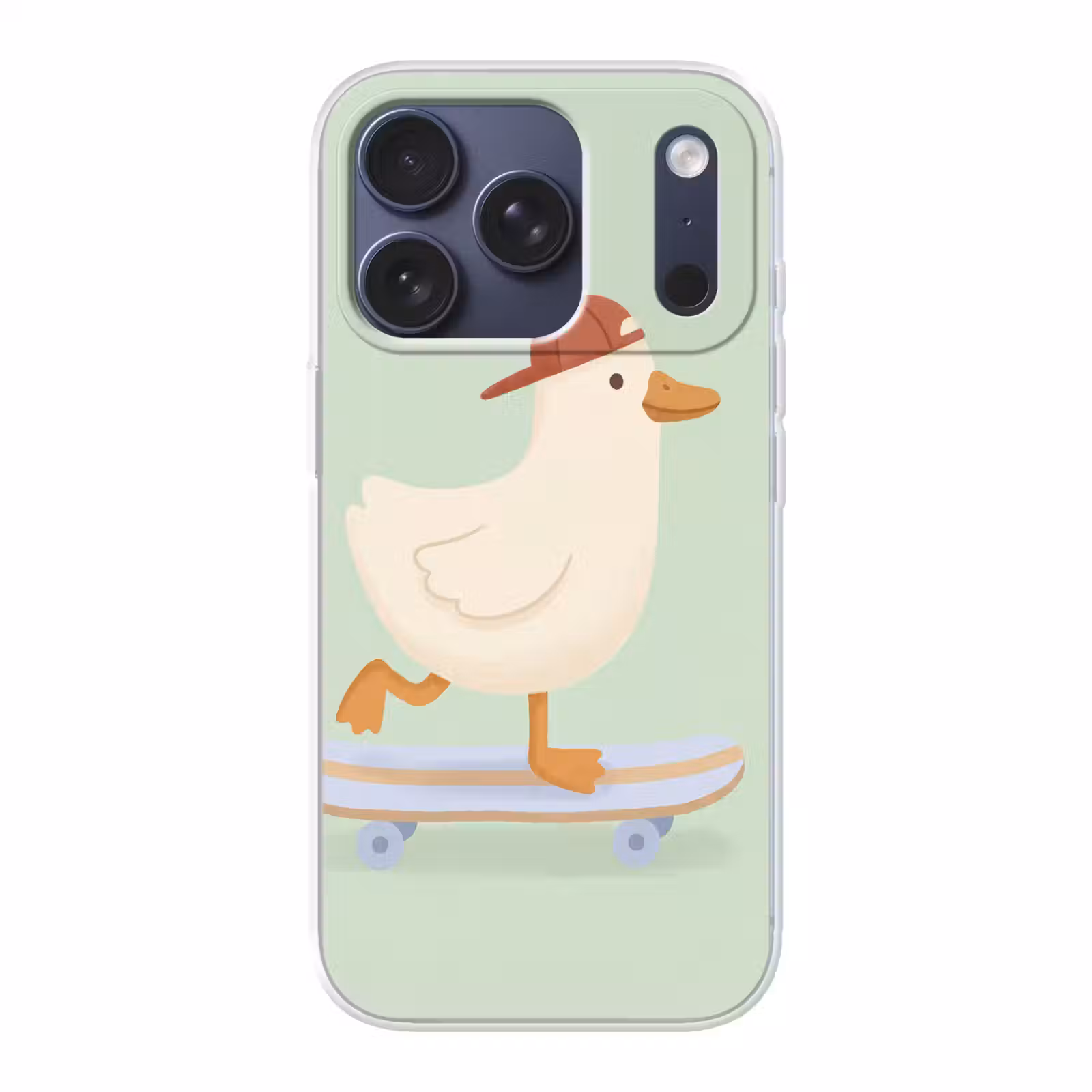 Telefoonhoesje - Vogel - Skateboard - Dieren - Cartoon - Speels — 1