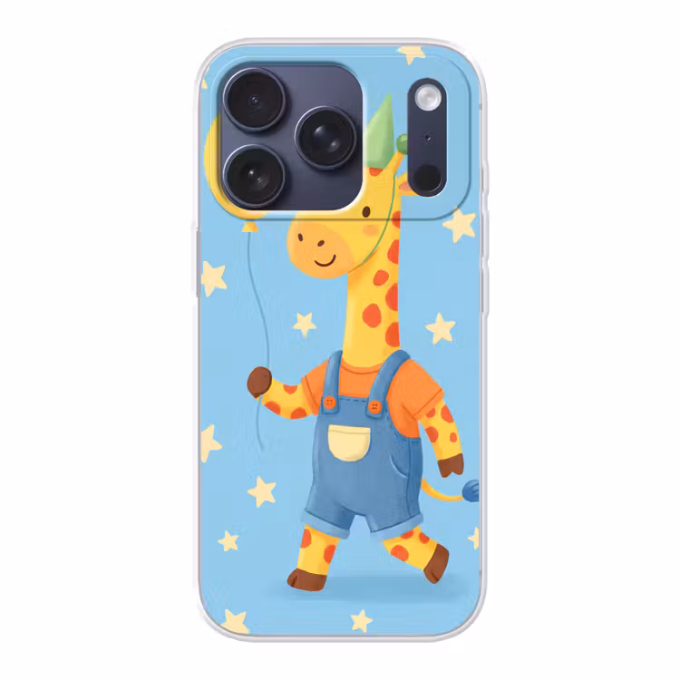 Telefoonhoesje - Dieren - Giraffe - Ballon - Feest - Kinderkamer — 1