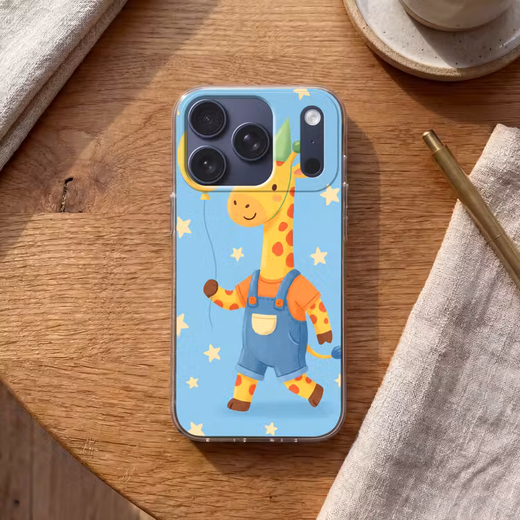 Telefoonhoesje - Dieren - Giraffe - Ballon - Feest - Kinderkamer — 2
