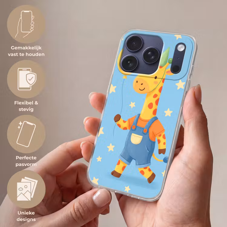 Telefoonhoesje - Dieren - Giraffe - Ballon - Feest - Kinderkamer — 4
