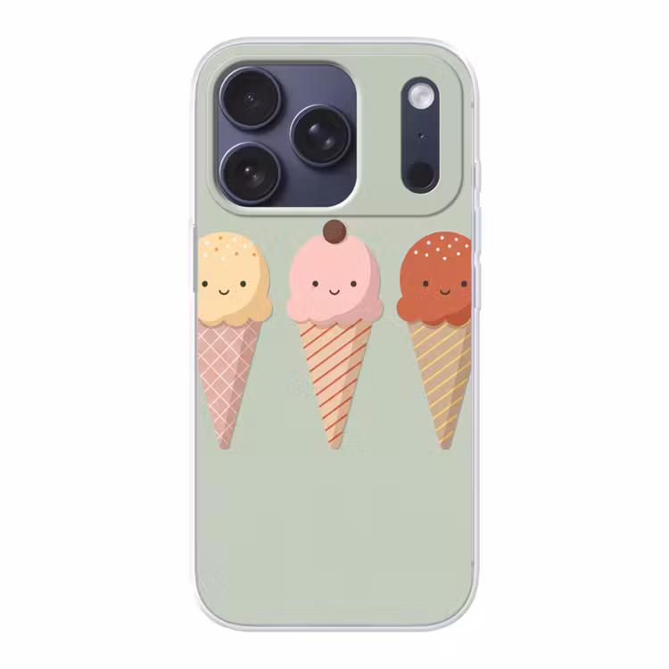 Telefoonhoesje - IJs - Hoorntjes - Eten - Illustratie - Vrolijk — 1