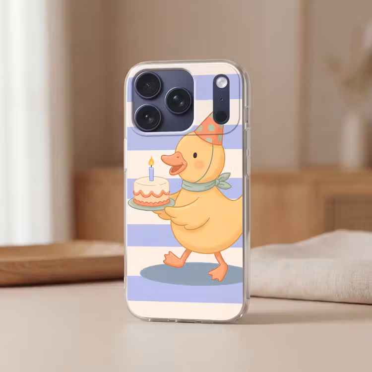 Telefoonhoesje - Vogel - Feest - Taart - Kinder - Illustratie — 3