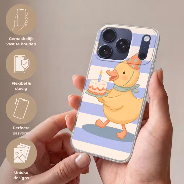 Telefoonhoesje - Vogel - Feest - Taart - Kinder - Illustratie — 4