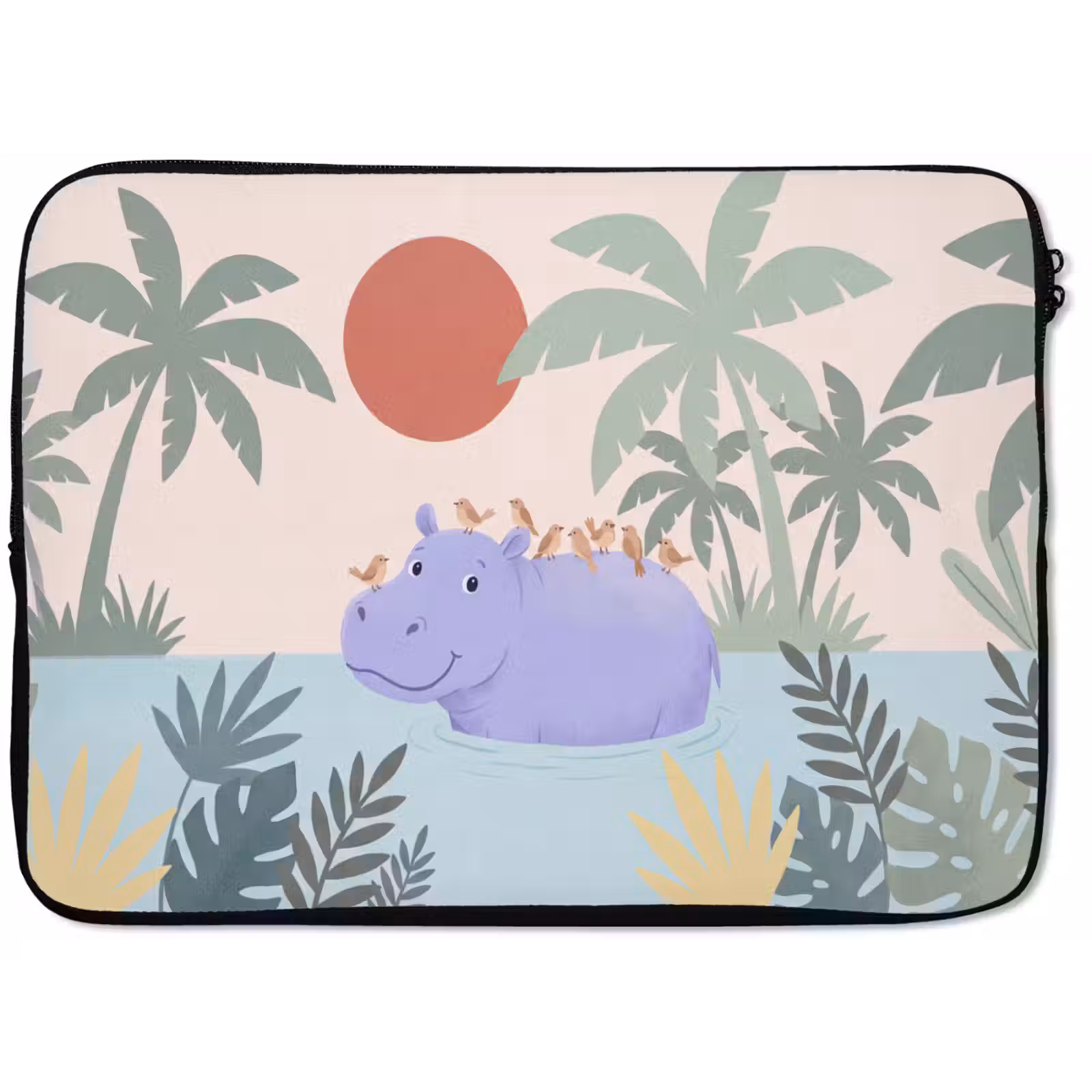 Laptophoes Dieren - Vogel - Water - Natuur - Illustratie — 1