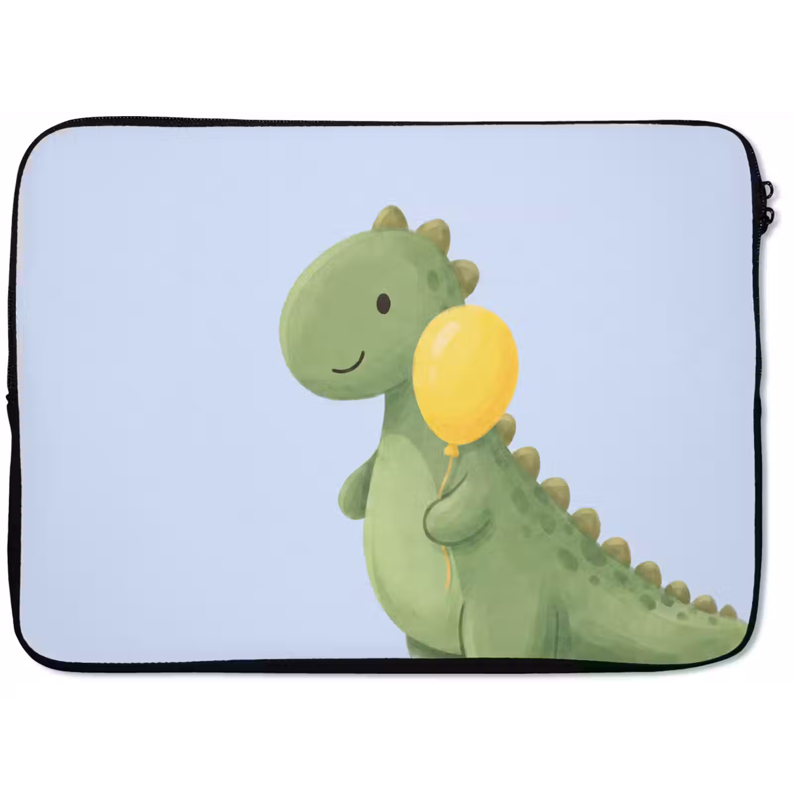 Laptophoes Dinosaurus - Ballon - Kinderkamer - Illustratie - Groen — 1