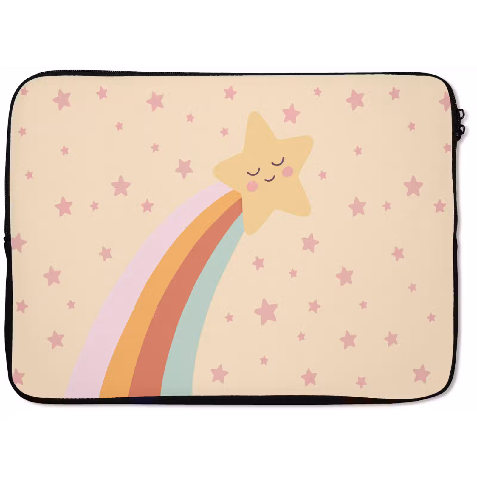 Laptophoes Ster - Regenboog - Nacht - Illustratie - Pastel — 1