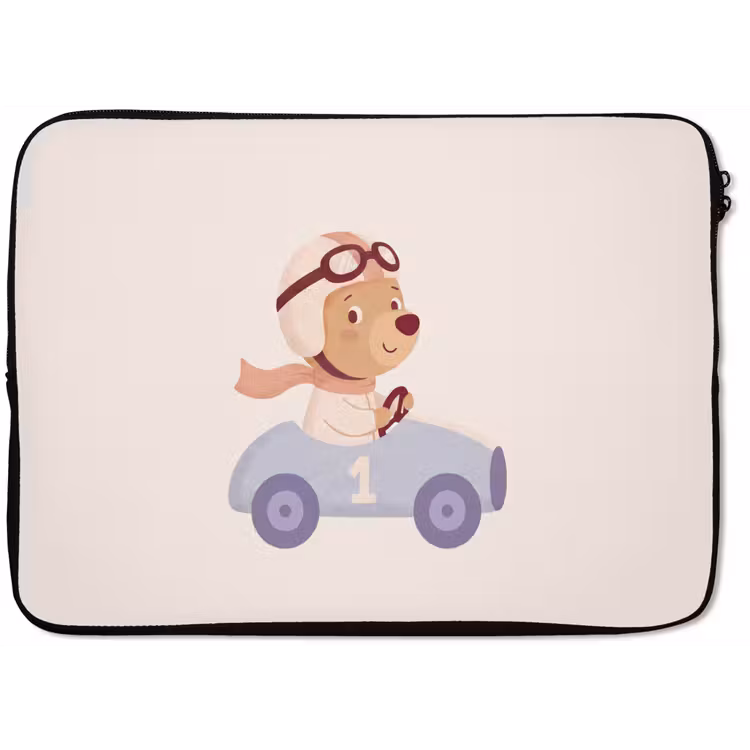 Laptophoes Beer - Auto - Kinderkamer - Cartoon - Speels — 1