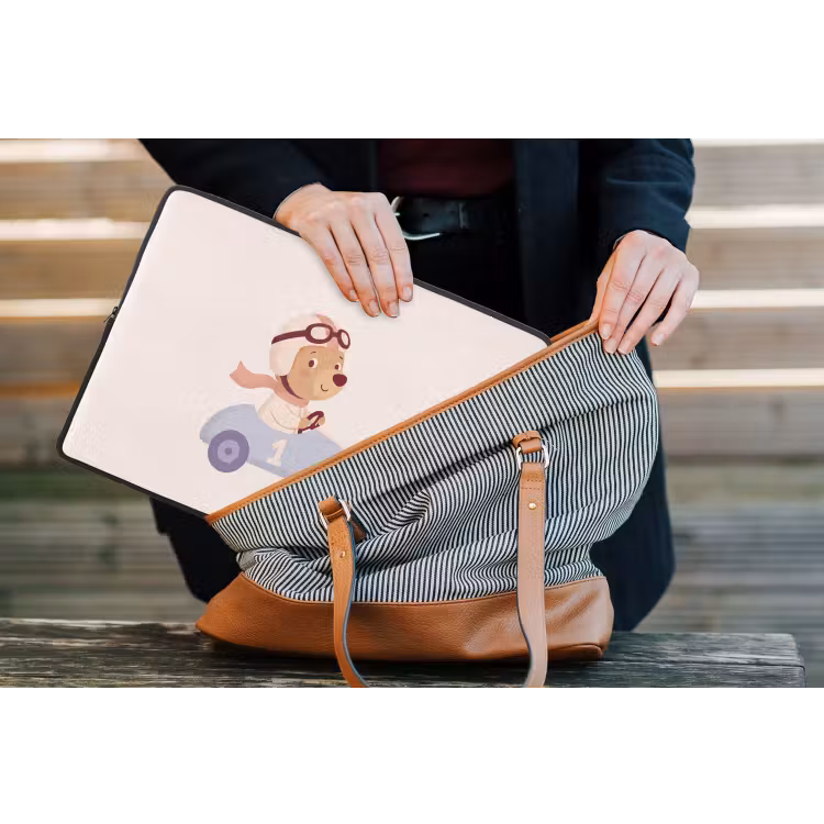 Laptophoes Beer - Auto - Kinderkamer - Cartoon - Speels — 4