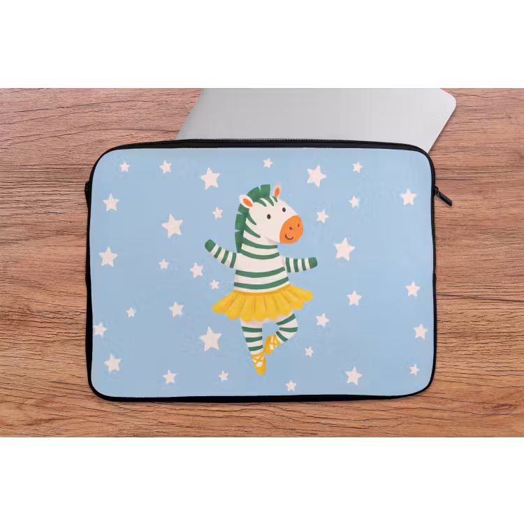 Laptophoes Dieren - Dans - Illustratie - Kinderkamer - Sterren — 2
