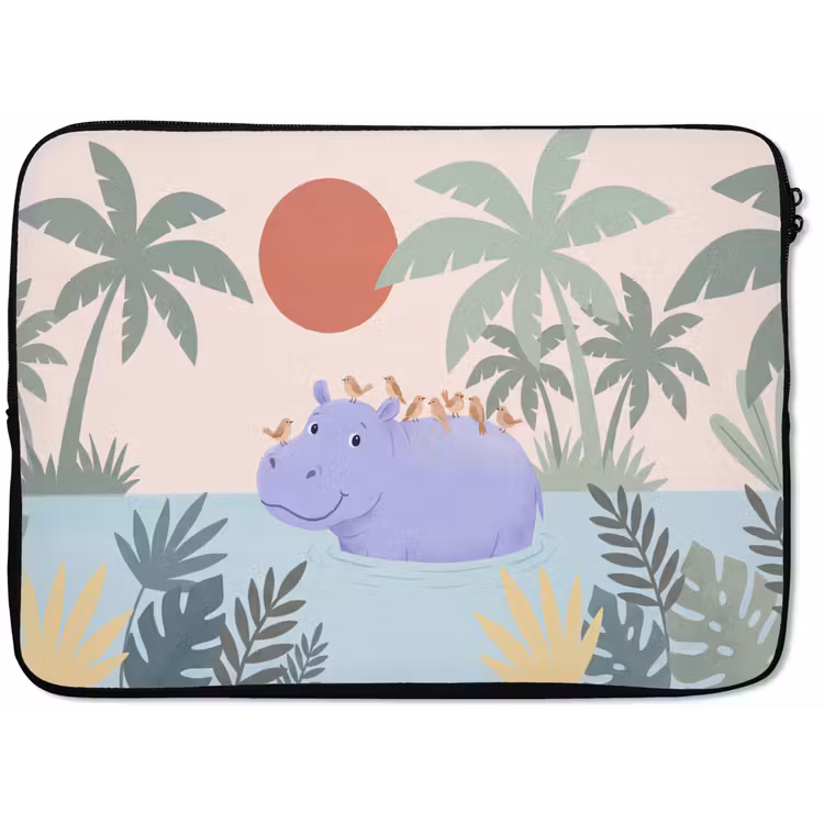Laptophoes Dieren - Vogel - Water - Natuur - Illustratie — 1