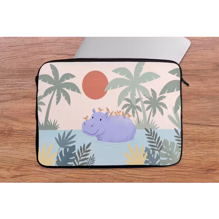 Laptophoes Dieren - Vogel - Water - Natuur - Illustratie — 2