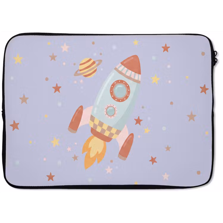Laptophoes Raket - Ruimte - Planeet - Illustratie — 1