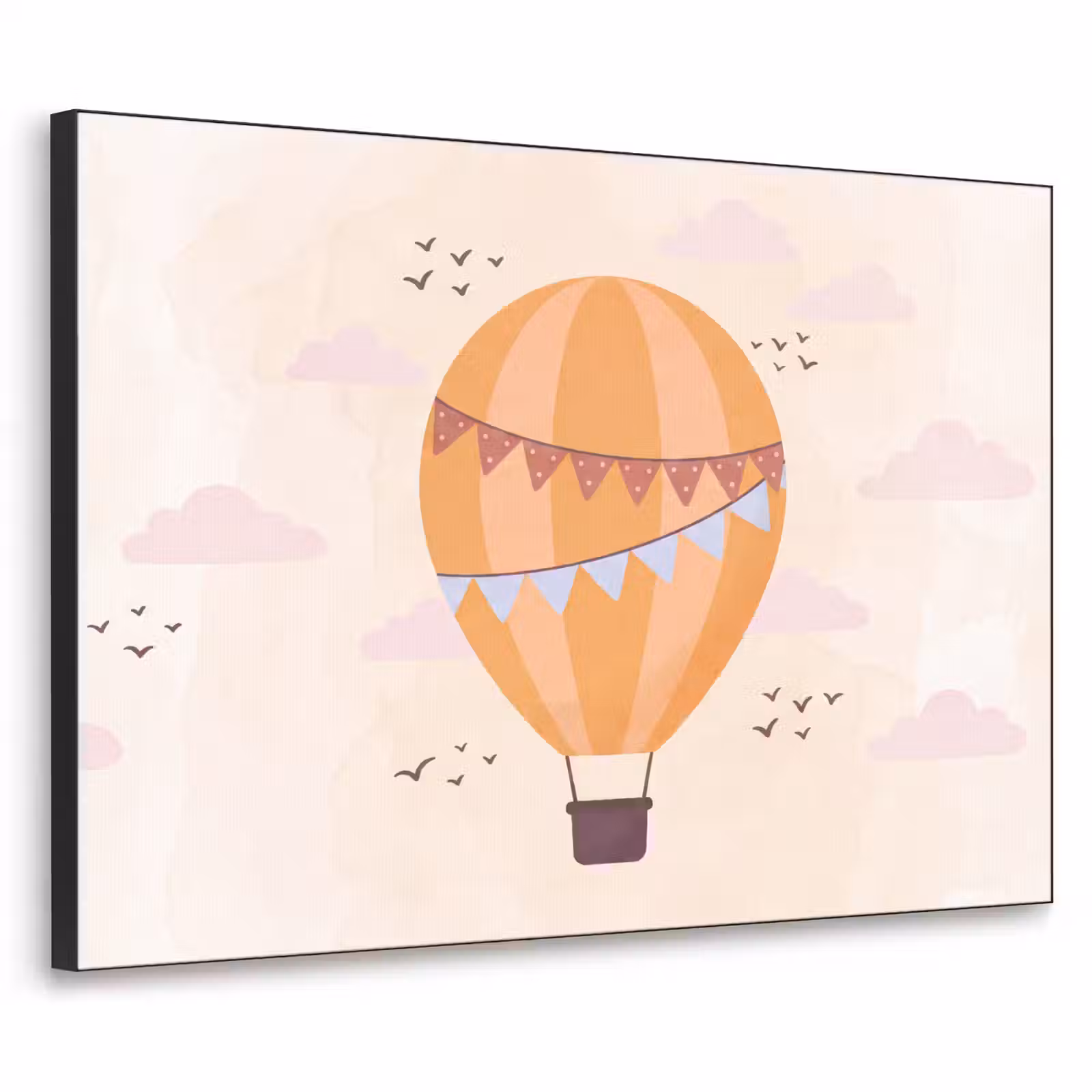 Art frame - Luchtballon - Slingers - Avontuur - Illustratie - Oranje — 1