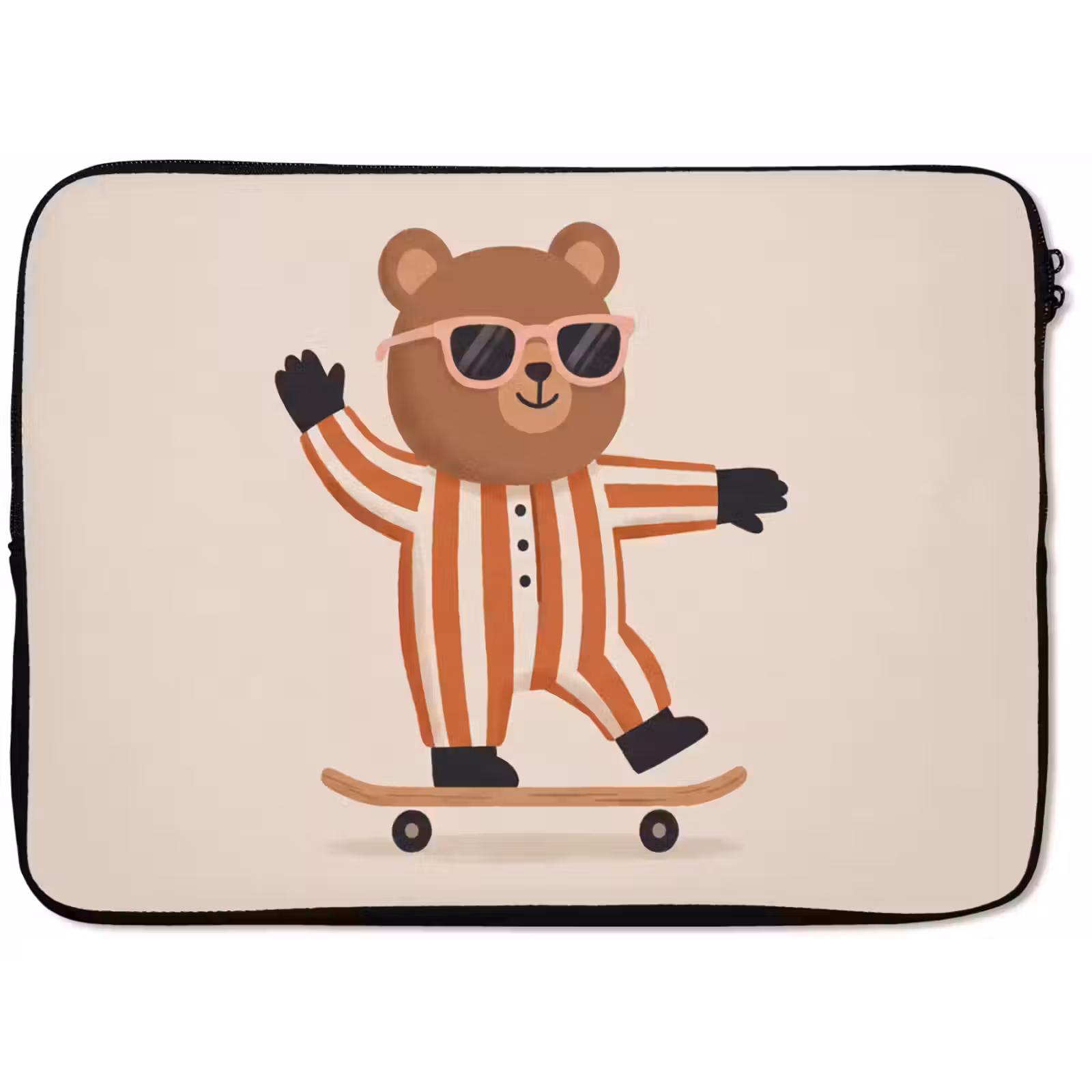 Laptophoes Dieren - Skateboard - Spel - Cartoon - Roze — 1