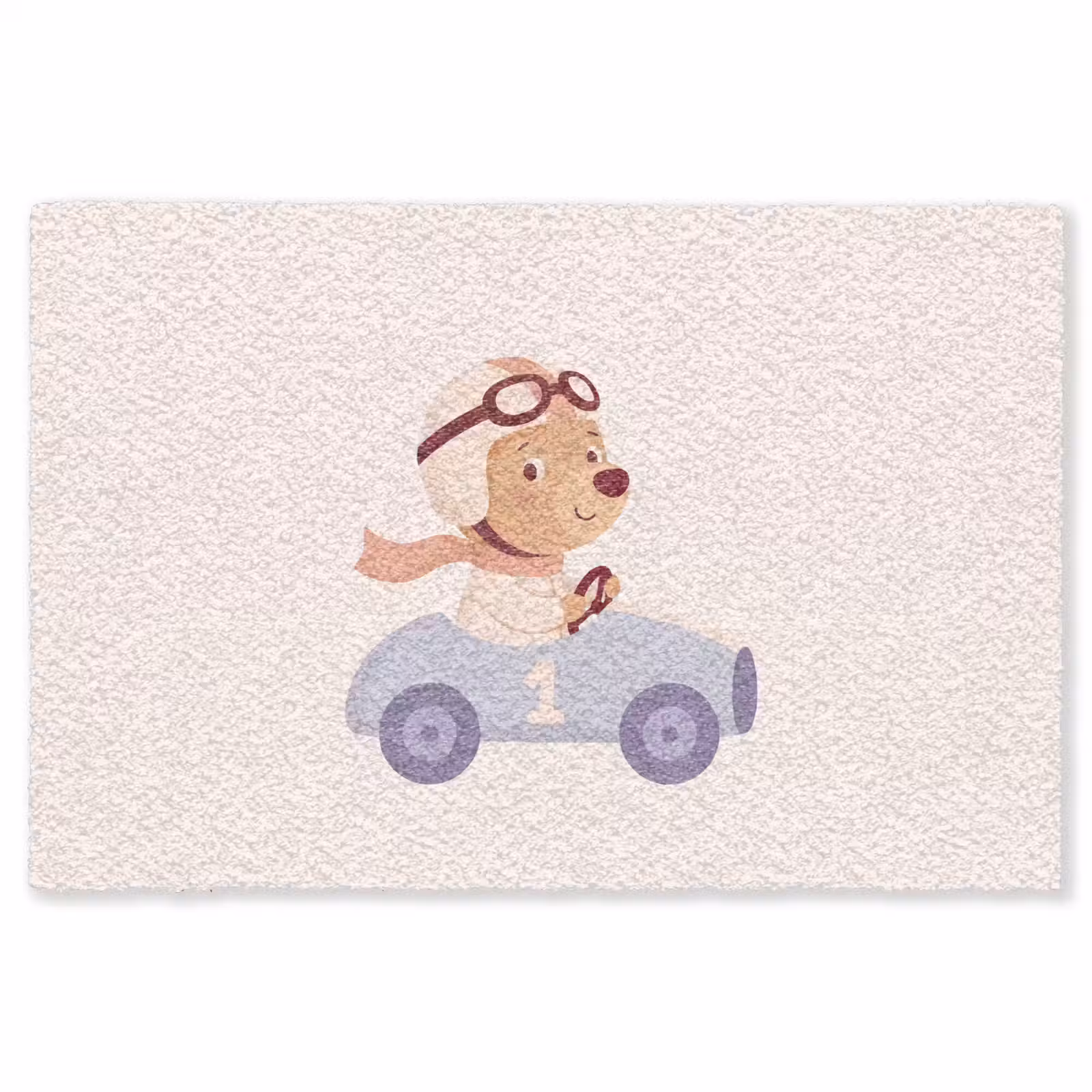 Vloerkleed - Beer - Auto - Kinderkamer - Cartoon - Speels — 1