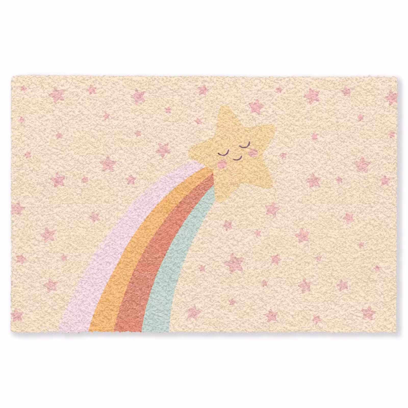 Vloerkleed - Ster - Regenboog - Nacht - Illustratie - Pastel — 1
