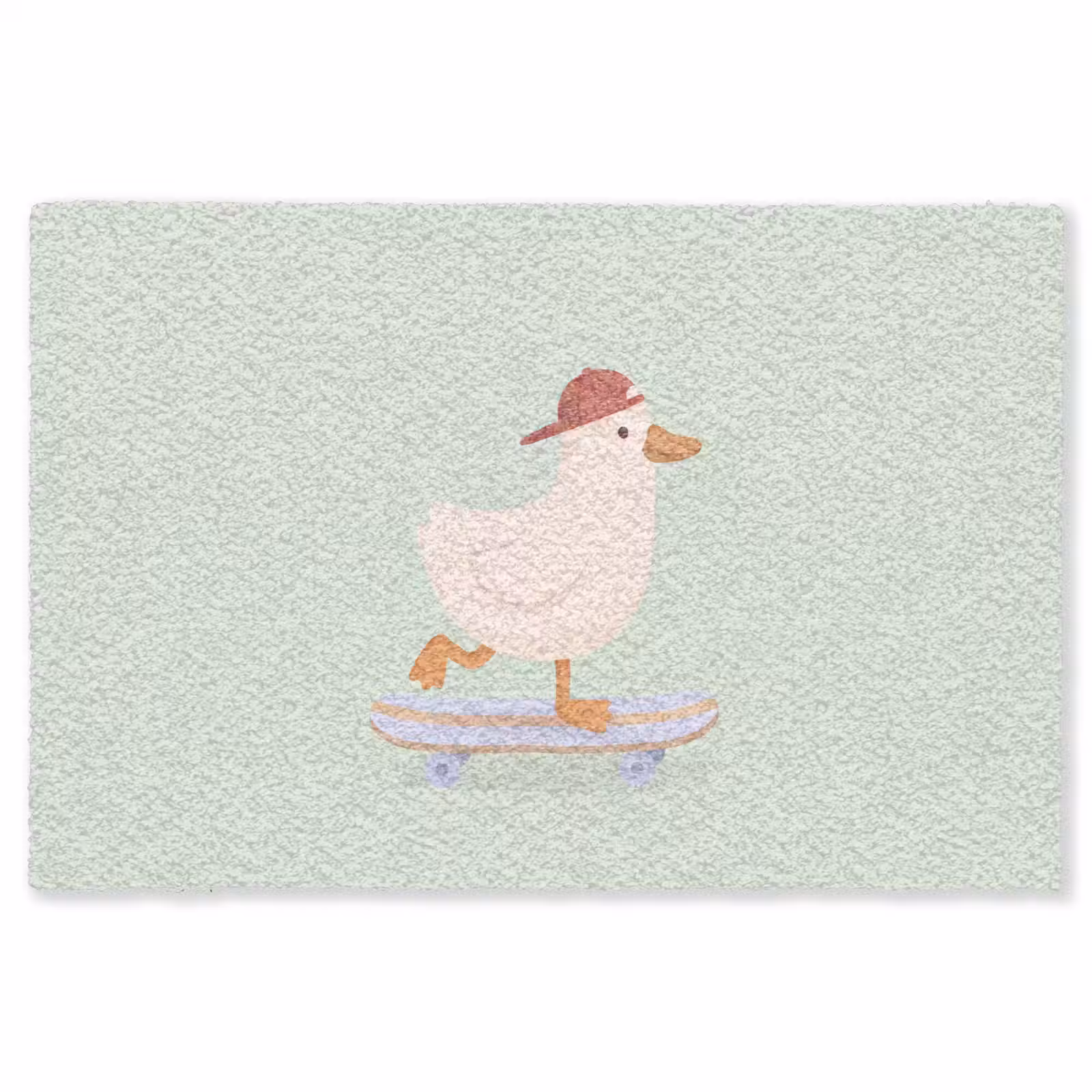Vloerkleed - Vogel - Skateboard - Dieren - Cartoon - Speels — 1