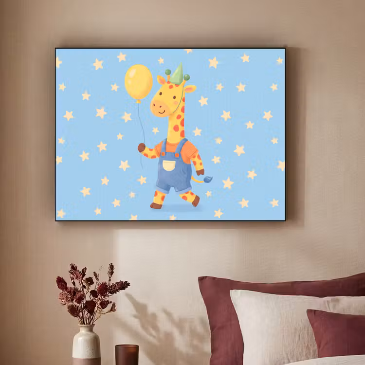 Art frame - Dieren - Giraffe - Ballon - Feest - Kinderkamer — 3