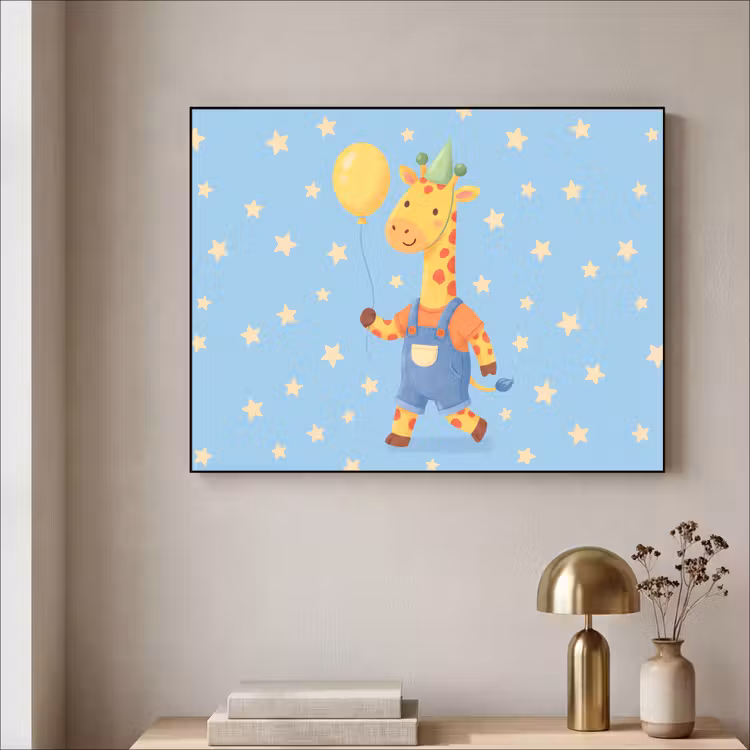 Art frame - Dieren - Giraffe - Ballon - Feest - Kinderkamer — 5