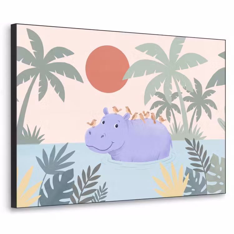 Art frame - Dieren - Vogel - Water - Natuur - Illustratie — 1