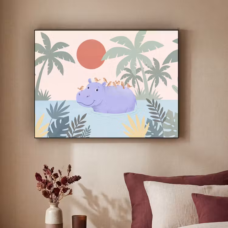 Art frame - Dieren - Vogel - Water - Natuur - Illustratie — 3