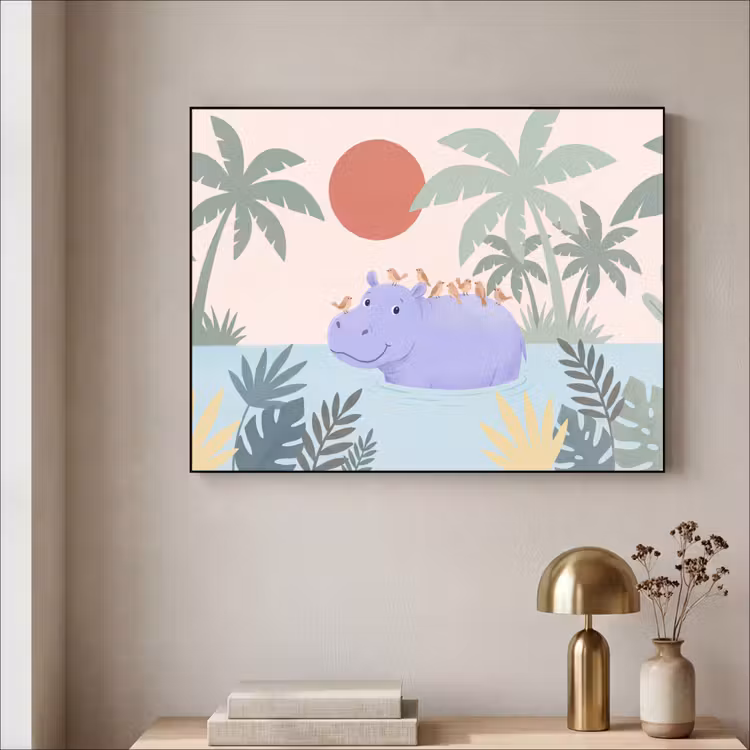 Art frame - Dieren - Vogel - Water - Natuur - Illustratie — 5