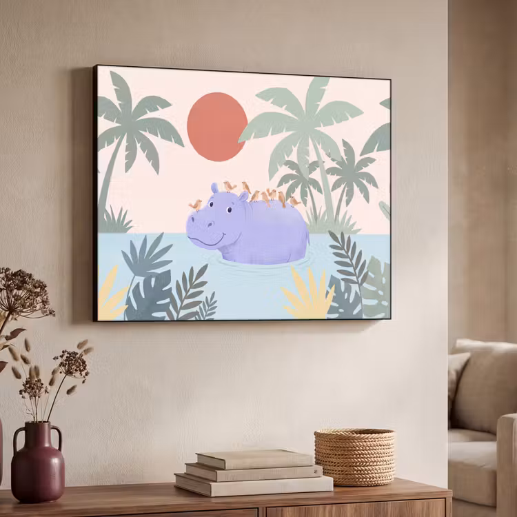 Art frame - Dieren - Vogel - Water - Natuur - Illustratie — 7