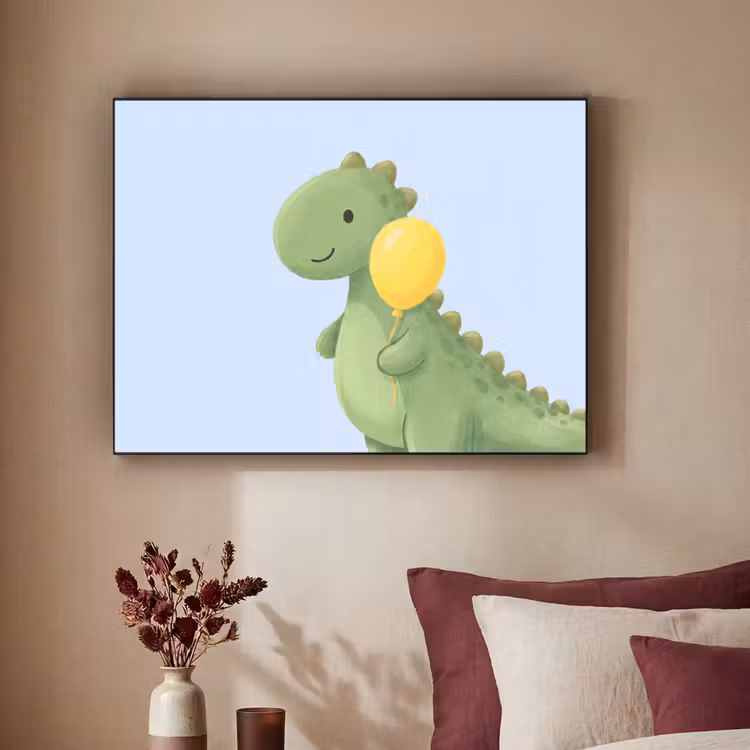 Art frame - Dinosaurus - Ballon - Kinderkamer - Illustratie - Groen — 3