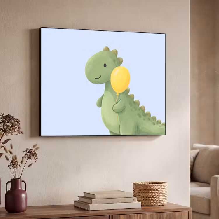 Art frame - Dinosaurus - Ballon - Kinderkamer - Illustratie - Groen — 7