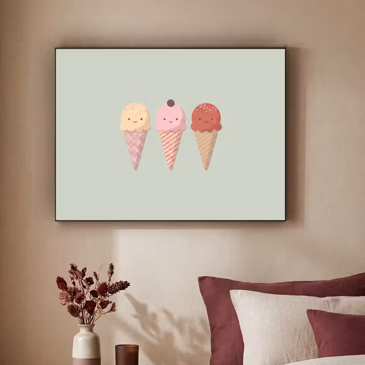 Art frame - IJs - Hoorntjes - Eten - Illustratie - Vrolijk — 3