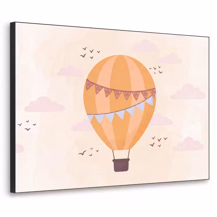 Art frame - Luchtballon - Slingers - Avontuur - Illustratie - Oranje — 1