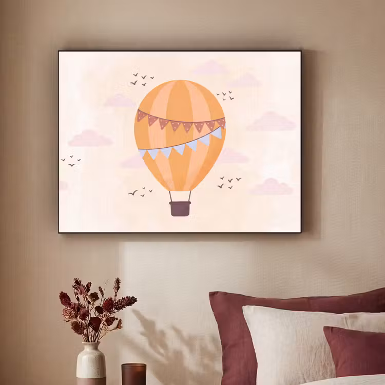 Art frame - Luchtballon - Slingers - Avontuur - Illustratie - Oranje — 3