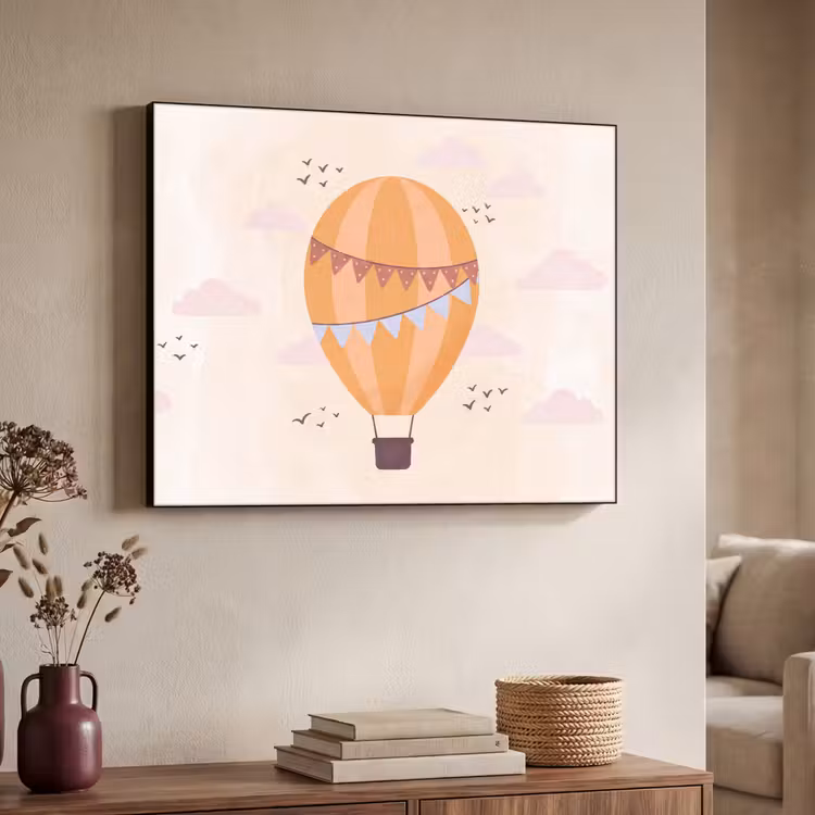 Art frame - Luchtballon - Slingers - Avontuur - Illustratie - Oranje — 7
