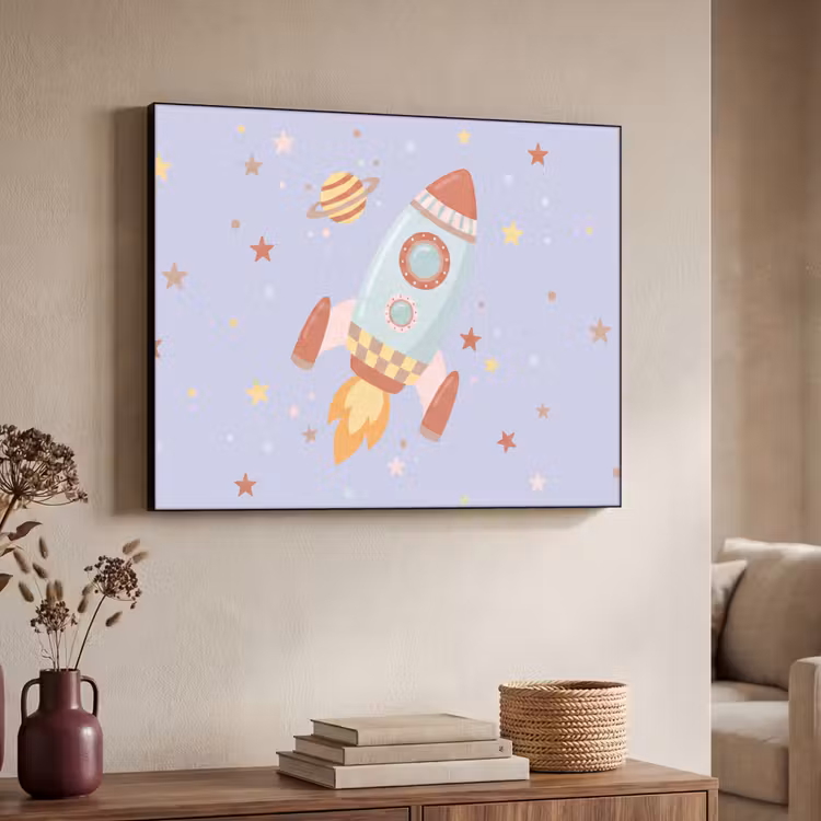 Art frame - Raket - Ruimte - Planeet - Illustratie — 7