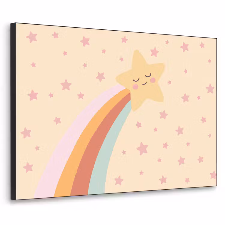 Art frame - Ster - Regenboog - Nacht - Illustratie - Pastel — 1