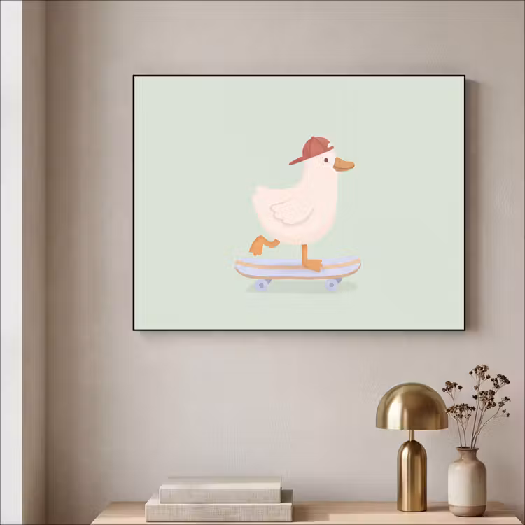 Art frame - Vogel - Skateboard - Dieren - Cartoon - Speels — 5