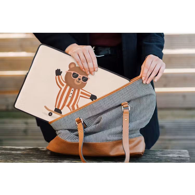 Laptophoes Dieren - Skateboard - Spel - Cartoon - Roze — 4
