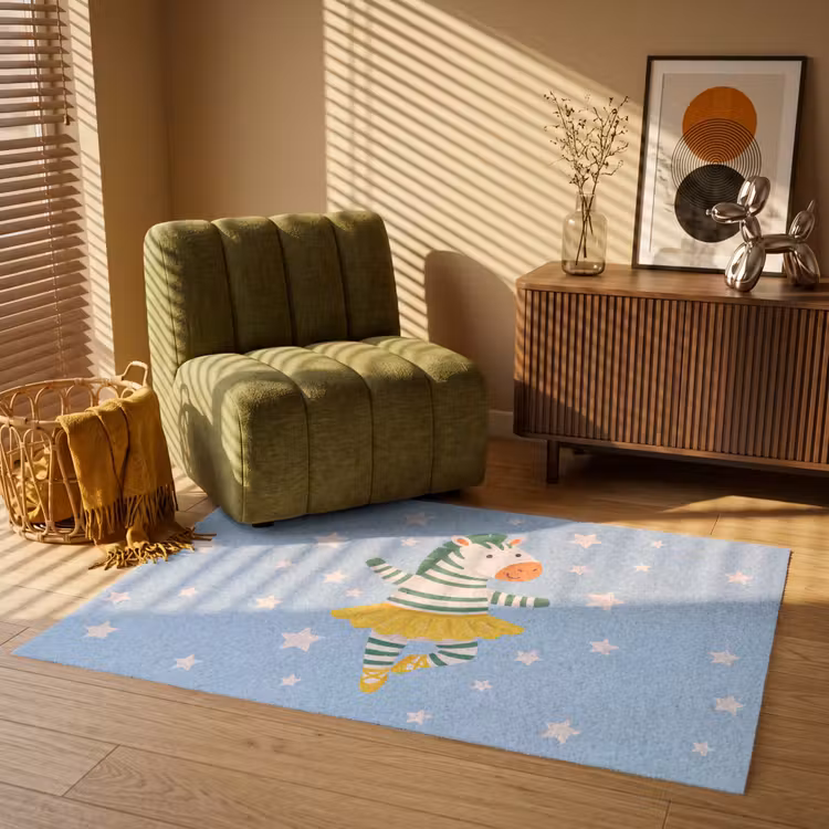 Vloerkleed - Dieren - Dans - Illustratie - Kinderkamer - Sterren — 2