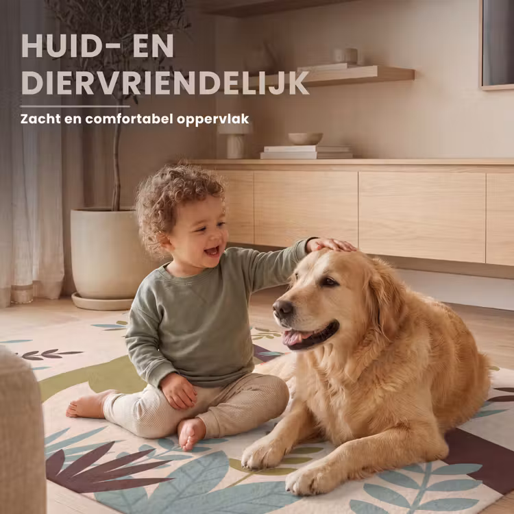 Vloerkleed - Dieren - Moeder - Baby - Natuur - Groen — 6